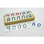 Montessori velké papírové karty s čísly 1-9000 – Zboží Dáma