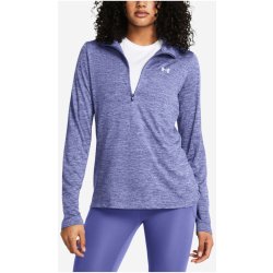 Under Armour Fialová dámská žíhaná sportovní mikina Tech 1/2 Zip Twist