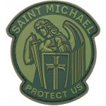 Plastové 3D patche 3D gumová nášivka SAINT MICHAEL PROTECT US Patch Zelená – Zboží Dáma