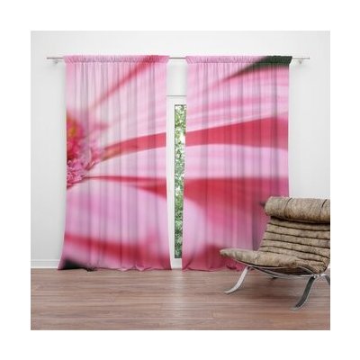 Sablio Závěs Růžová gerbera: 2ks 140x250cm – Hledejceny.cz