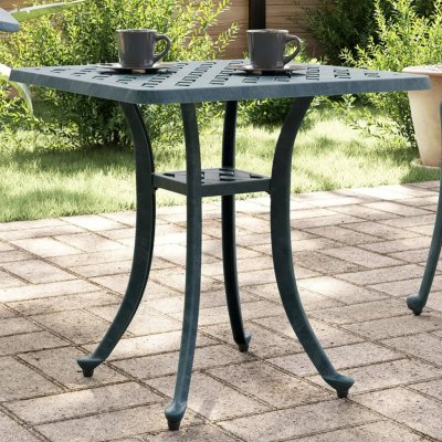 OMAXI 475595 Zahradní stolek zelený 53 x 53 x 53 cm litý hliník – Hledejceny.cz