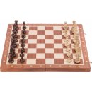 SQUARE - Profi šachy dřevěné STAUNTON NO. 5 - mahagon WW - šachová sada - šachovnice - 48 x 48 cm