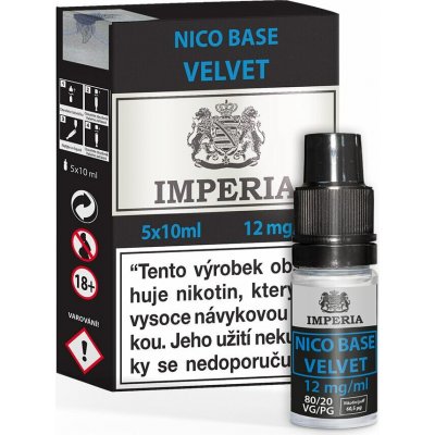 IMPERIA - 5x10ml - Nico Base Velvet (80VG/20PG) 12mg – Sleviste.cz