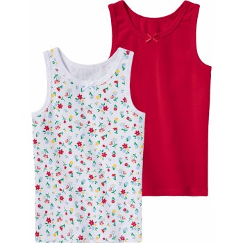 Lupilu dívčí košilka s BIO bavlnou červená/bílá