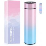 Cestovní termoska 500 ml s LED displejem teploty, růžovo-modrá – Sleviste.cz