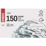 Emos D3AC05 150 LED nano řetěz zelený 15 m venkovní i vnitřní studená bílá časovač D3AC05 X LED vánoční nano řetěz zelený – Zboží Dáma