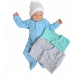 Kojenecké overaly 3kusy sv.modrá mint kapučíno – Hledejceny.cz