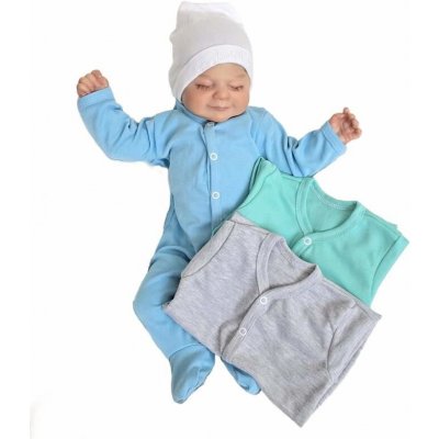 Kojenecké overaly 3kusy sv.modrá mint kapučíno – Hledejceny.cz