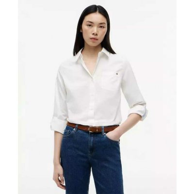 Tommy Hilfiger dámská košile Classic Poplin bílá – Zboží Mobilmania