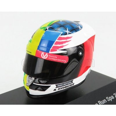 Mini helmet Schuberth helmet F1 Casco Helmet Mild Seven Benetton B194 Ford N 5 Demonstration Run Belgium Spa Gp 2017 Mick Schumacher Žlutá Zelená Červená Černá 1:8 – Hledejceny.cz