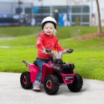Homcom dětská elektrická čtyřkolka Mini růžová – Zboží Mobilmania