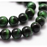 NUBIO Přírodní tygří oko - korálky, černozelené, 8 mm – Sleviste.cz