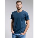 CityZen bavlněné triko pánské AGEN kulatý výstřih modré – Zboží Dáma