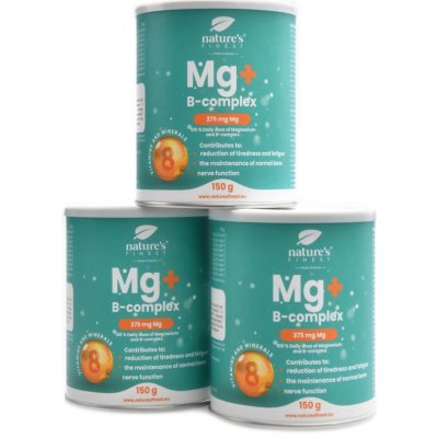 Natures Finest Magnesium + B-Complex 3 x 150 g – Hledejceny.cz