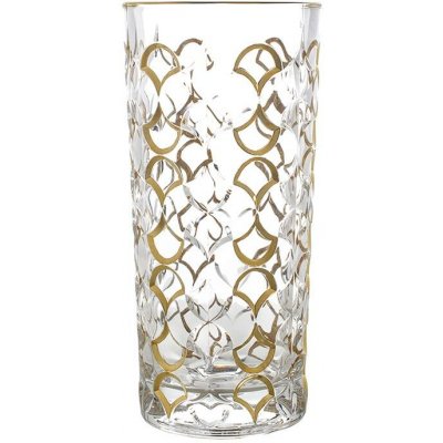 BOHEMIA PRESTIGE KŘISTÁLOVÁ VÁZA BOHEMIA PRESTIGE ARABESQUE GOLD 280MM – Hledejceny.cz