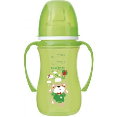 Canpol babies Nevylévací hrníček Easy start cup se širokým hrdlem Zelený 240 ml – Zboží Mobilmania