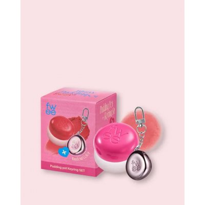 Fwee Krémový balzám na tváře a rty s přívěškem Lip&Cheek Blurry Pudding Pot + Pendant Keyring No.Pk02 Skirt 5 g – Zboží Dáma
