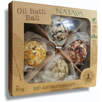 Natava Oil Bath Balls Mix 4 x 50 g dárková sada