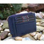 Bellugio Pouzdro na doklady a karty se zipem modré – Zboží Živě