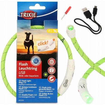 Trixie obojek Svítící kroužek USB – Zboží Dáma