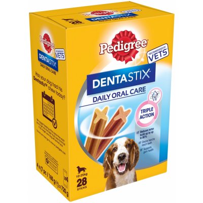 Pedigree Dentastix každodenní péče o zuby Medium, 28 ks pro středně velké psy 10-25 kg – Hledejceny.cz