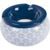 Popelník Gastro do větru keramický Ornamenty 12 cm, modrý