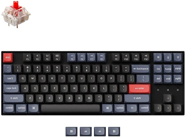 Keychron K8 Pro QMK TKL Hot-Swappable Gateron G Pro Mechanical Red K8P-H1