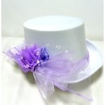 Cylindr bílý na auto se sv.fialovou přízdobou – Zboží Mobilmania