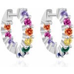 Agato Slušivé kruhové náušnice s barevnými zirkony AGT-E192KC – Sleviste.cz