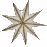 House Doctor Dekorativní papírová hvězda 9 Point Champagne Ø 30 cm, krémová barva, papír – Hledejceny.cz