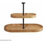 Dřevěný dvoupatrový etažér výška 35,5x16,5 cm WOOD ASA Selection - přírodní – Zboží Mobilmania