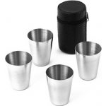 Panáky MagicHome, sada, nerez, v koženkovém pouzdru, 4x30 ml – Hledejceny.cz