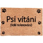 Home Elements Rohožka s textem Psi vítáni hnědý 40 x 60 cm – Hledejceny.cz