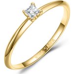 Nina Sara Zlatý zásnubní prsten s diamantem NS613D YG – Zboží Mobilmania