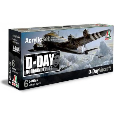 ITALERI Sada akrylových barev 445AP D-DAY AIRCRAFT 6 ks CF_33-445AP – Zboží Dáma