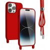 Pouzdro a kryt na mobilní telefon Jelly Case Rope Case na Samsung A24​ na krk - červené