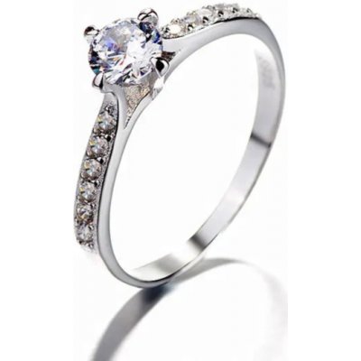 Majya Stříbrný prsten CAROLA s čirým kamínkem 10859 8 – Zboží Mobilmania