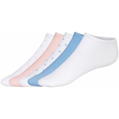 Esmara dámské nízké ponožky 5 párů bílá/modrá/růžová – Zboží Dáma