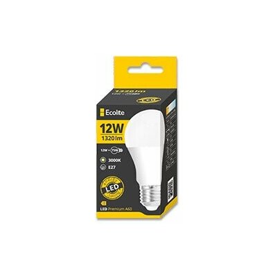 Ecolite LED žárovka E27, 12 W, 1320 lm denní bílá – Zboží Mobilmania