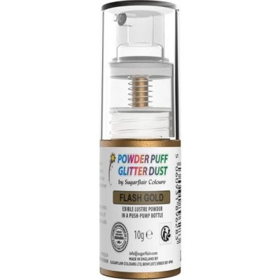 Třpytky v rozprašovači flash gold 10g - Sugarflair – Sleviste.cz