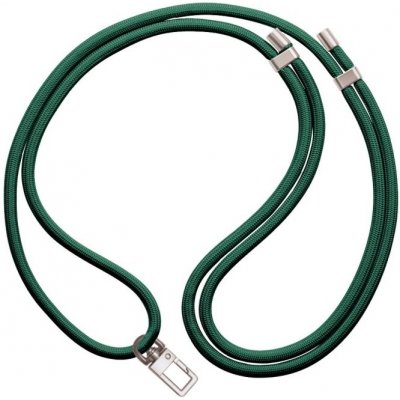 Luxusní šňůrka na mobil TopQ Royal Silver tmavě zelená 6 mm 128811 – Zboží Živě