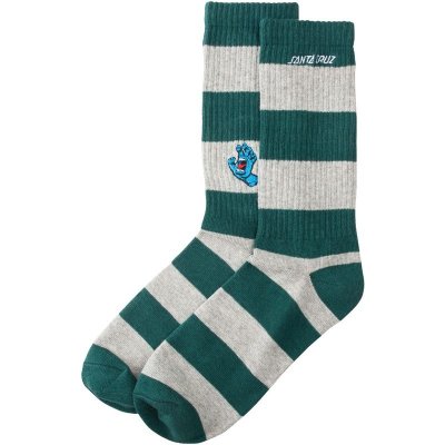 Santa Cruz ponožky Screaming Mini Hand Stripe Sck Evergreen/Athletic Heather – Zbozi.Blesk.cz