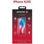 Swissten Full Glue Color Frame Case Friendly sklo pro Apple iPhone X XS černá 54501703 – Zboží Živě