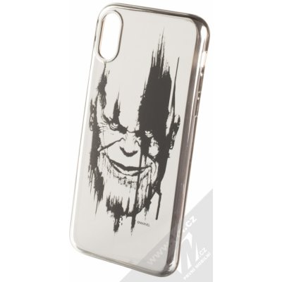 Pouzdro Marvel Thanos 004 TPU pokovené ochranné silikonové s motivem Apple iPhone X iPhone XS stříbrné – Zbozi.Blesk.cz