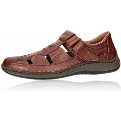 Rieker pánské kožené sandále hnědé – Zboží Mobilmania