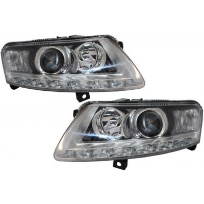 KITT Lightning Xenon Headlights LED DRL suitable for Audi A6 C6 4F (04.2004-2008) Chrome Without AFS – Zbozi.Blesk.cz