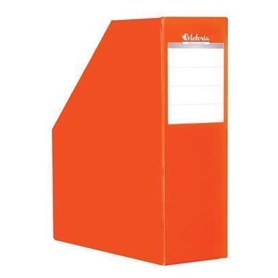 VICTORIA OFFICE Stojan na časopisy, oranžový, karton, 90 mm, VICTORIA – Zboží Živě