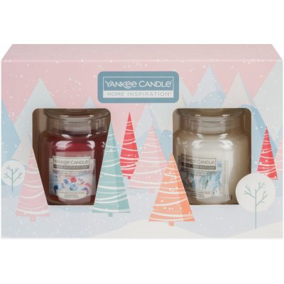 YANKEE CANDLE Holiday Magic 104 g + Snow Dusted Pine 104 g – Zbozi.Blesk.cz