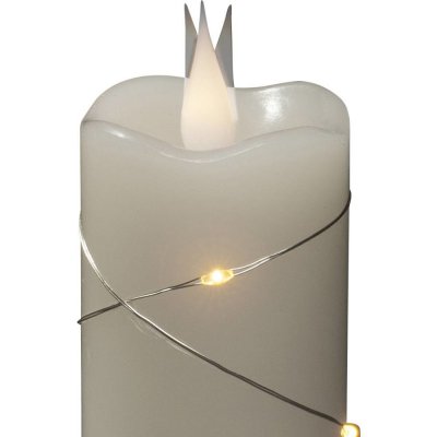 Konstsmide 1826-190 LED svíčka z vosku bílá teplá bílá (Ø x v) 50 mm x 178 mm s 3D efektem, se spínačem – Hledejceny.cz