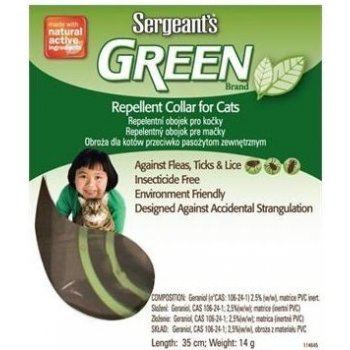 Sergeant's Green obojek antiparazitní pro kočky 35 cm
